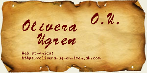 Olivera Ugren vizit kartica